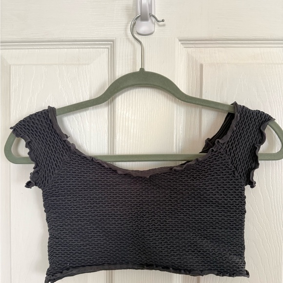 Free People Smocked Off-Shoulder Crop Top XS/S - Picture 6 of 6